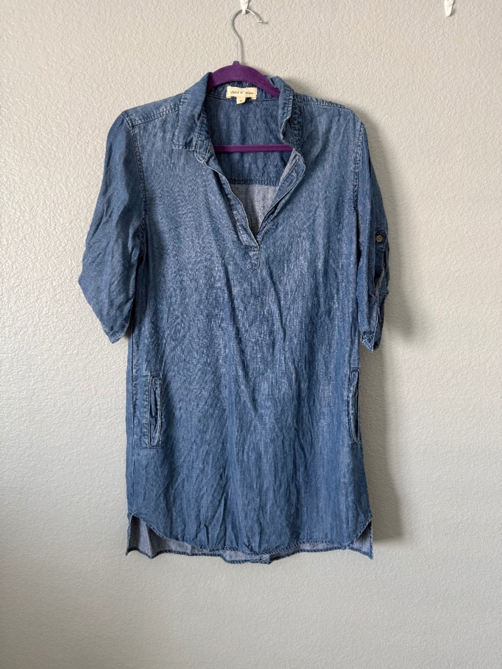 Cloth & Stone Denim Dress with Pockets Size M